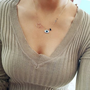 Уникално проектирано 3D колие във формата на сърце за жени, обръщаемо, нова верижка за ключица, стилни и елегантни бижута от титаниева стомана.