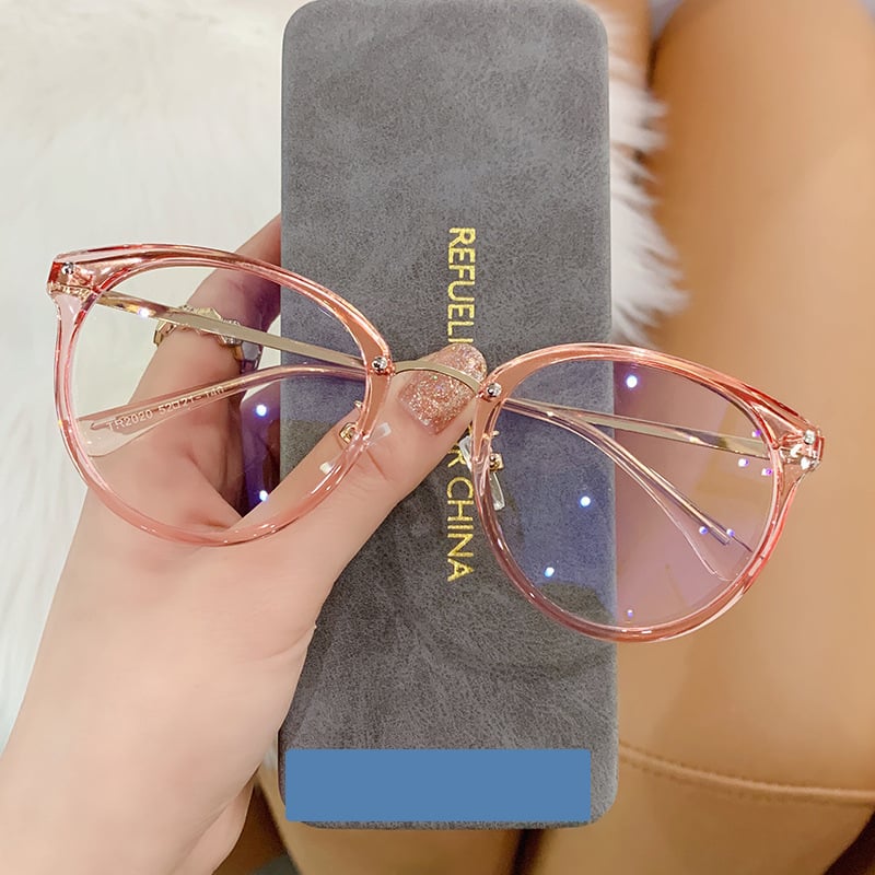 Нови модерни дамски очила без диоптрична система с анти-синята светлина, ретро и уникални рамки, идеални за естествена визия, модерни рамки за очила с трансграничен дизайн.