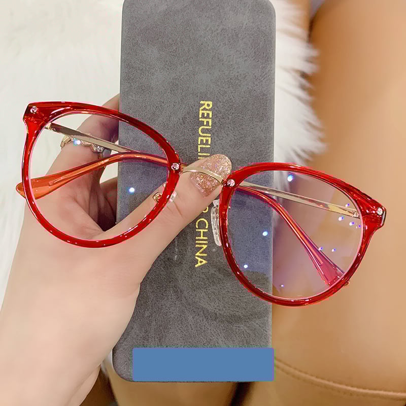 Нови модерни дамски очила без диоптрична система с анти-синята светлина, ретро и уникални рамки, идеални за естествена визия, модерни рамки за очила с трансграничен дизайн.