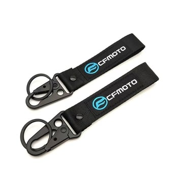 Наличен двустранен плетен ключодържател за мотоциклет, персонализирана метална катарама с клюн на орел и каишка за китка