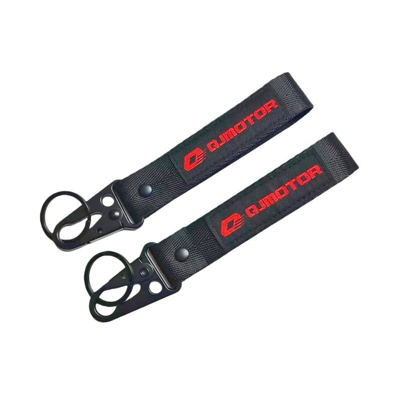 Наличен двустранен плетен ключодържател за мотоциклет, персонализирана метална катарама с клюн на орел и каишка за китка