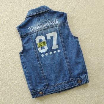 Παιδικό τζιν γιλέκο άνοιξη/φθινόπωρο 2019 για αγόρια, νήπια και μεγάλα παιδιά - καθημερινό τοπ