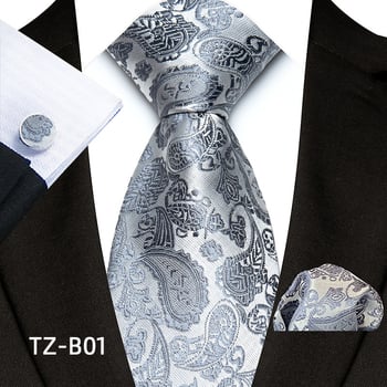 Фабрично нов комплект джобни маншети за мъжки сватбен костюм с мотив Пейсли от 2025 г.