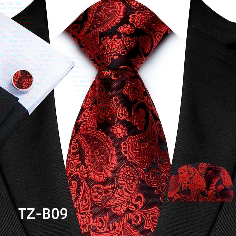 Фабрично нов комплект джобни маншети за мъжки сватбен костюм с мотив Пейсли от 2025 г.