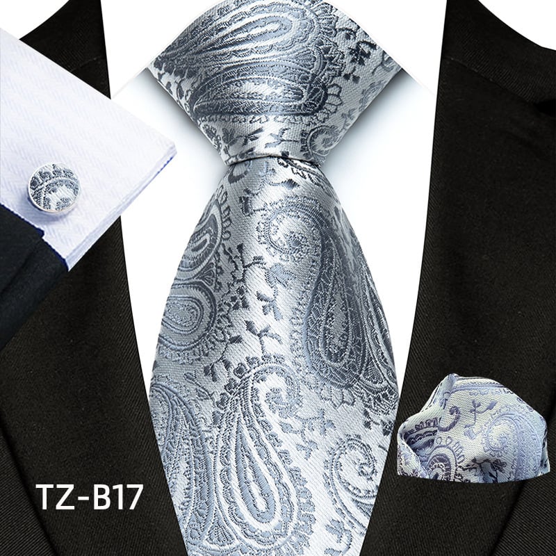 Фабрично нов комплект джобни маншети за мъжки сватбен костюм с мотив Пейсли от 2025 г.