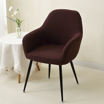 Нов извит калъф за стол от трансграничен кепър с високи подлакътници, еластичен удебелен жакард с неправилна форма, калъф за хотелски стол за хранене, висок клас