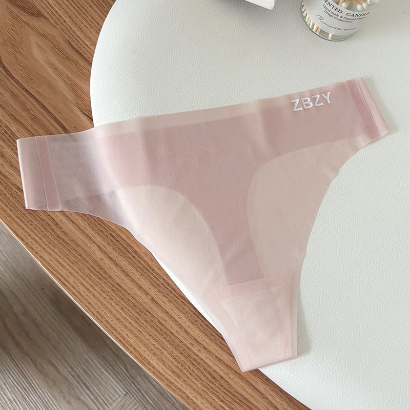Дамски ултратънки полупрозрачни бикини от ледена коприна, антибактериални 7A, секси прашки с ниска талия, нежни към кожата, в едноцветен вид.