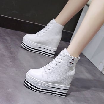 Дамски обувки на платформа с висок връх, нов летен стил, универсални спортни и ежедневни обувки.