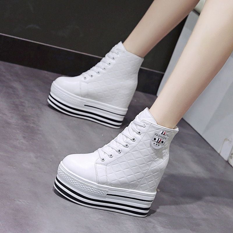 Дамски обувки на платформа с висок връх, нов летен стил, универсални спортни и ежедневни обувки.