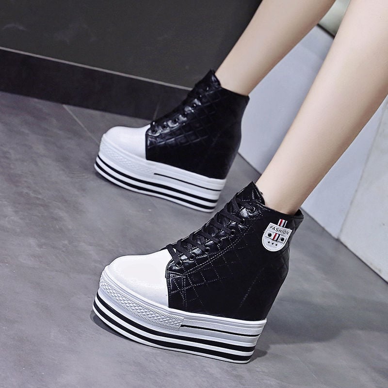 Дамски обувки на платформа с висок връх, нов летен стил, универсални спортни и ежедневни обувки.