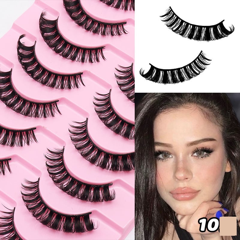 Ρωσικές βλεφαρίδες με μπούκλες DD (10 ζευγάρια)