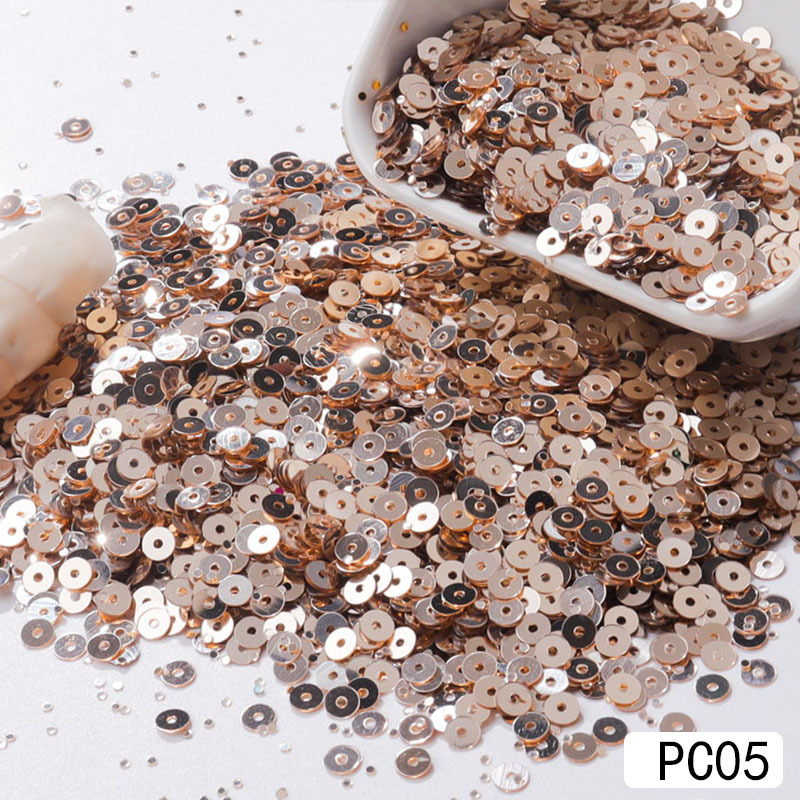 Paiete rotunde de 2/3/4/6 mm cu paiete aurii, argintii, albe și transparente, cusute manual, accesorii brodate pentru rochie de mireasă