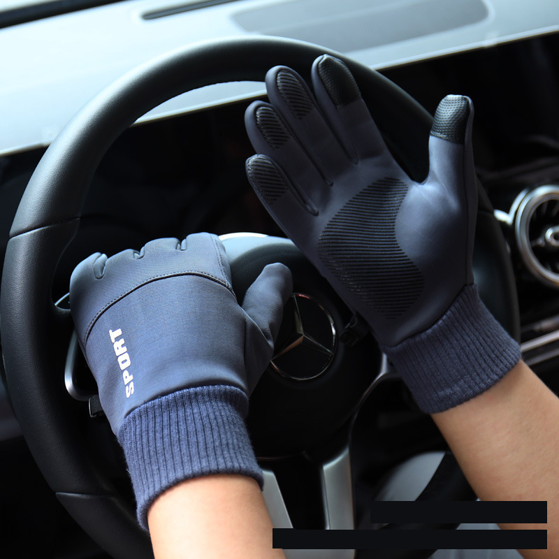 Χονδρική πώληση γαντιών για ολόκληρα δάχτυλα για φθινόπωρο και χειμώνα, με επένδυση από φλις, υδροαπωθητικά, ζεστά, ανδρικά και γυναικεία γάντια, ανθεκτικά στη φθορά γάντια για ποδηλασία, οδήγηση και εργασία με οθόνη αφής.