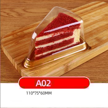 A03 Kutija za trokutastu tortu; A02 Palačinka u obliku moussea 15 cm/20 cm, tijesto za durian, prozirno pakiranje za jednokratnu upotrebu