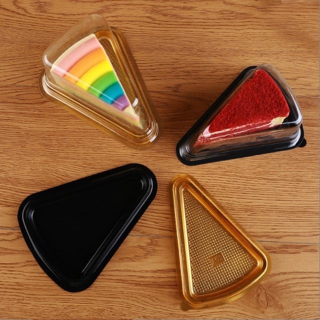 A03 Kutija za trokutastu tortu; A02 Palačinka u obliku moussea 15 cm/20 cm, tijesto za durian, prozirno pakiranje za jednokratnu upotrebu