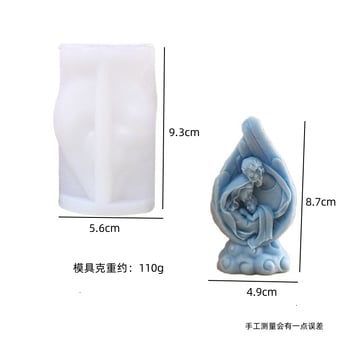 DIY Καλούπι για Κούκλες με Αρωματικό Κερί Angel, Καλούπι Σιλικόνης από Εποξειδική Ραφή για Διαχύτη Αρώματος για Μικρά Αγόρια, Καλούπι Γύψου από Cross-Border Design