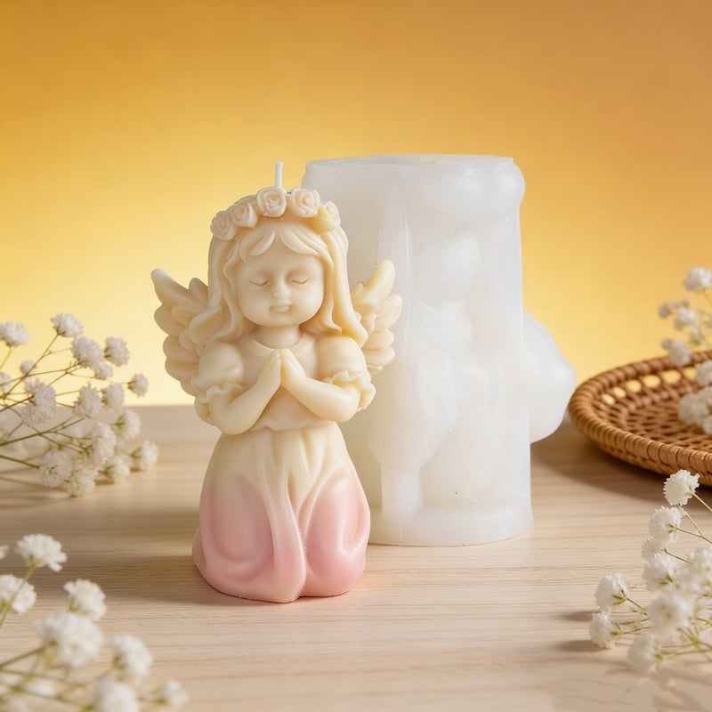 DIY Καλούπι για Κούκλες με Αρωματικό Κερί Angel, Καλούπι Σιλικόνης από Εποξειδική Ραφή για Διαχύτη Αρώματος για Μικρά Αγόρια, Καλούπι Γύψου από Cross-Border Design