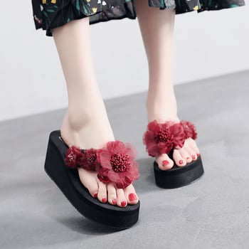 Γυναικεία σανδάλια 6 cm σε νέο στυλ, μοντέρνα και ευέλικτα για καλοκαιρινή χρήση, παπούτσια θαλάσσης με χοντρή σόλα, χαριτωμένα σανδάλια για διακοπές στην παραλία για γυναίκες.