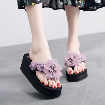 Γυναικεία σανδάλια 6 cm σε νέο στυλ, μοντέρνα και ευέλικτα για καλοκαιρινή χρήση, παπούτσια θαλάσσης με χοντρή σόλα, χαριτωμένα σανδάλια για διακοπές στην παραλία για γυναίκες.