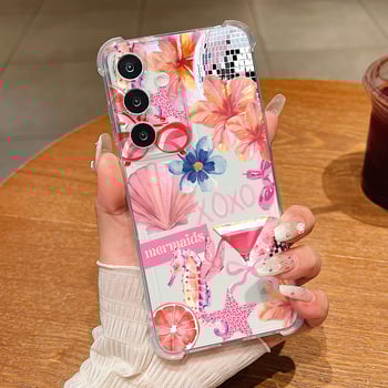 Συμβατό με τη διάφανη θήκη σιλικόνης Samsung S25 Ultra, το ειδικά βαμμένο σχέδιο S24 FE και την προστατευτική θήκη A55 5G.