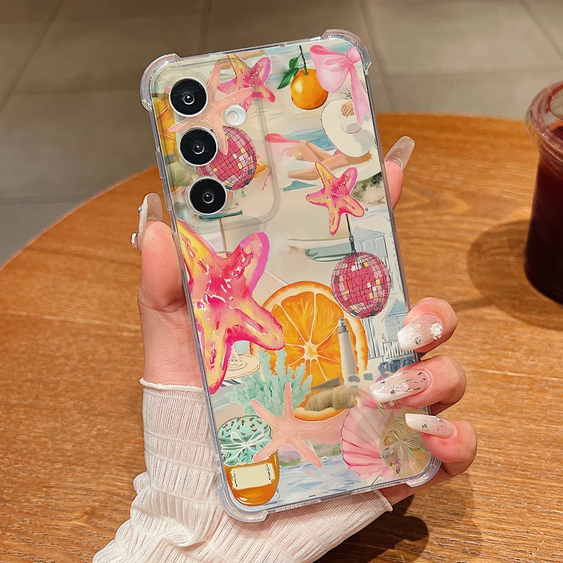 Συμβατό με τη διάφανη θήκη σιλικόνης Samsung S25 Ultra, το ειδικά βαμμένο σχέδιο S24 FE και την προστατευτική θήκη A55 5G.