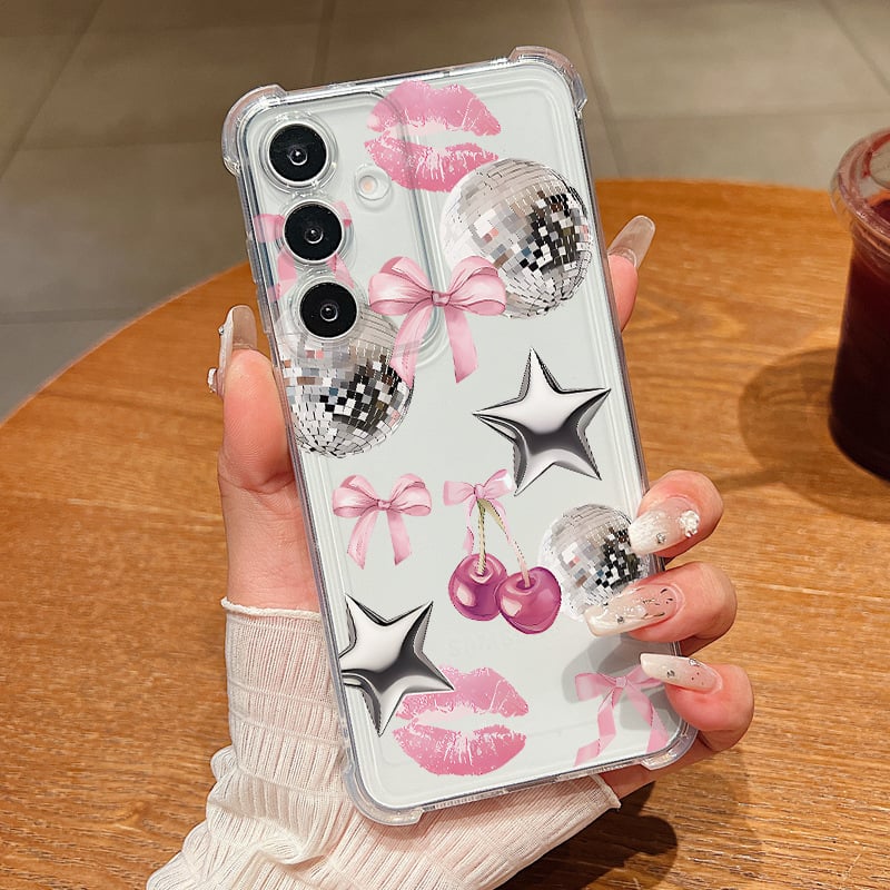 Συμβατό με τη διάφανη θήκη σιλικόνης Samsung S25 Ultra, το ειδικά βαμμένο σχέδιο S24 FE και την προστατευτική θήκη A55 5G.