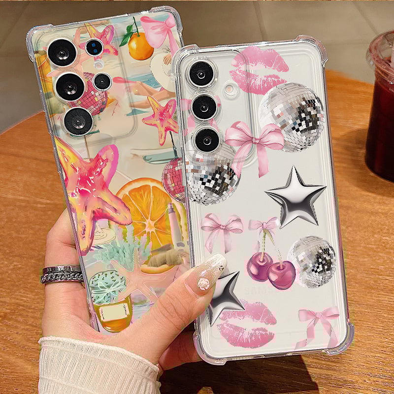 Συμβατό με τη διάφανη θήκη σιλικόνης Samsung S25 Ultra, το ειδικά βαμμένο σχέδιο S24 FE και την προστατευτική θήκη A55 5G.