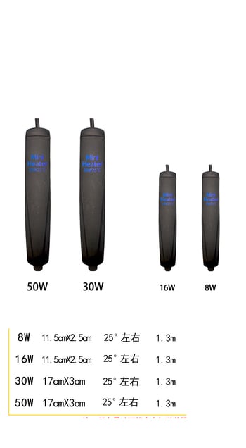 Automatikus termosztatikus fűtőtest teknős akváriumokhoz, halas akváriumokhoz, harci halas akváriumokhoz, kis akváriumokhoz, alacsony vízszintű fűtőtestekhez.