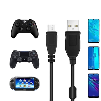 Cablu de încărcare MicroUSB de 3 metri pentru controlerele consolei de jocuri PS4/Xbox, cablu de alimentare cu protecție la interferențe, USB.