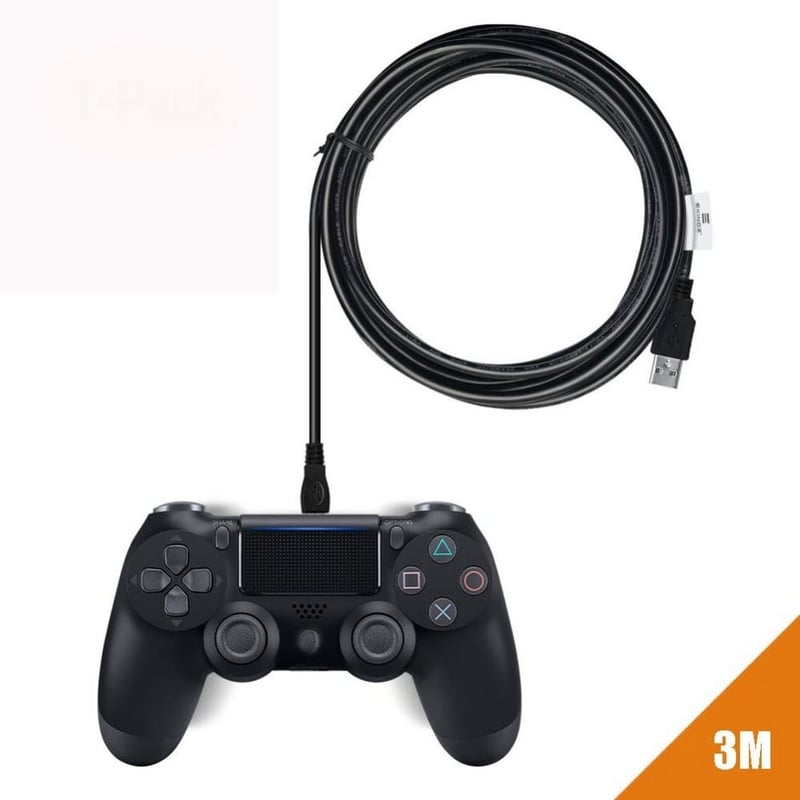 Cablu de încărcare MicroUSB de 3 metri pentru controlerele consolei de jocuri PS4/Xbox, cablu de alimentare cu protecție la interferențe, USB.