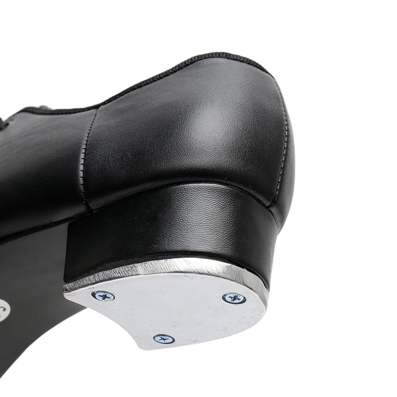 Обувки за степ танци от за жени, възрастни, момчета и момичета, изкуствена кожа, черни, неплъзгащи се, външнотърговски, през граница