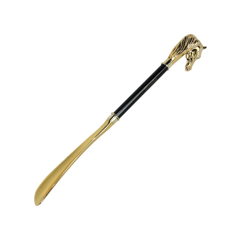 Μακρύ κόκαλο παπουτσιού με λαβή από μασίφ ξύλο, σχέδιο κεφαλής αλόγου, κόκαλο παπουτσιού για ενήλικες και εγκύους, ανυψωτήρας παπουτσιών για το σπίτι.