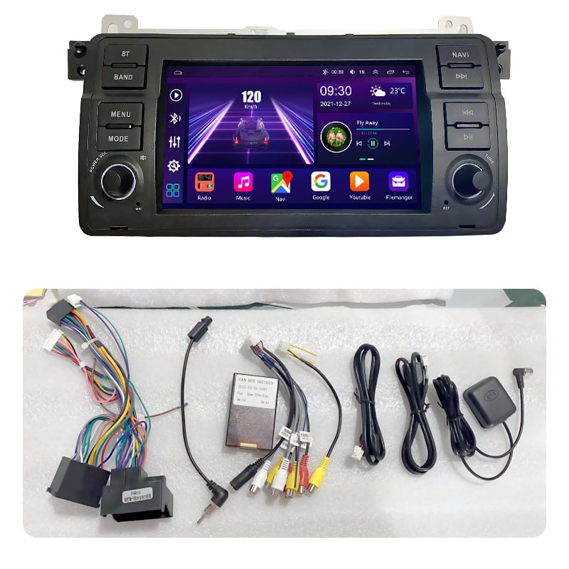 Potrivit pentru comerț transfrontalier, sistem de navigație auto original de 7 inch cu GPS Android pentru BMW E53 E39 E46