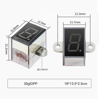 Motorkerékpár fokozatkijelző, vízálló, LED, univerzális, nagy fényerejű, kék, 0-6 sebességfokozat