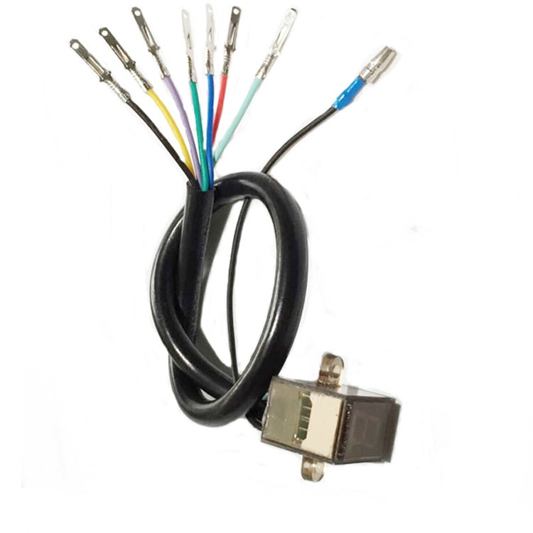 Motorkerékpár fokozatkijelző, vízálló, LED, univerzális, nagy fényerejű, kék, 0-6 sebességfokozat