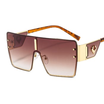 Európai és amerikai stílusú nagyméretű fém napszemüveg bikafej díszítéssel, retró divatos unisex napszemüveg különböző színekkel 7905