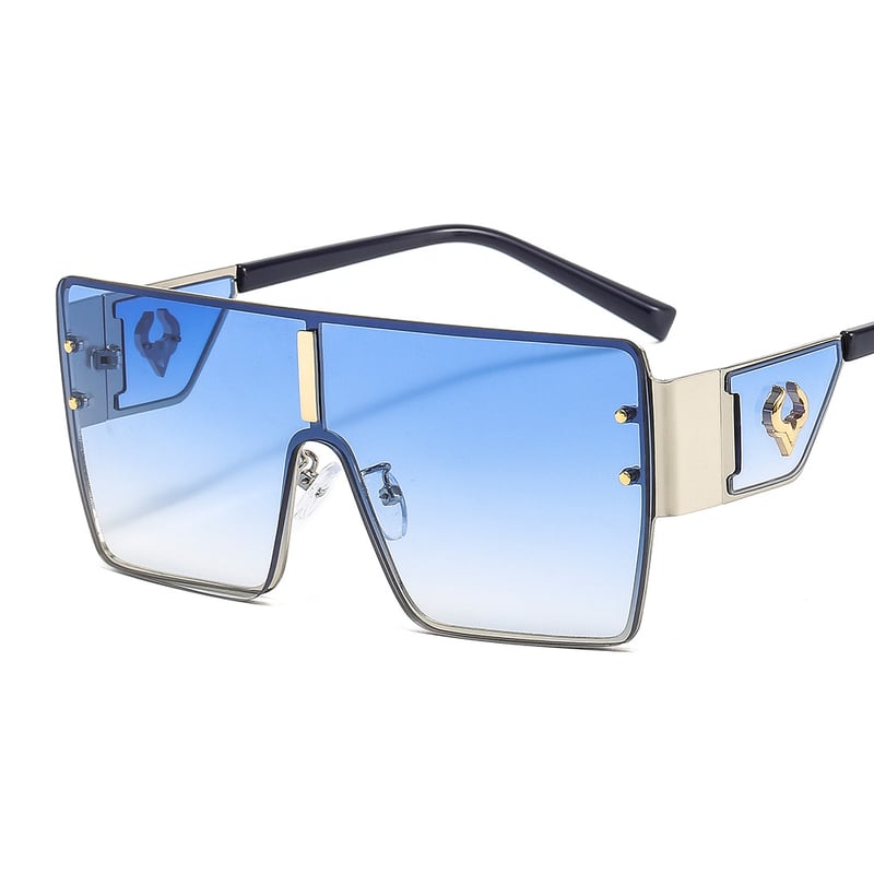 Európai és amerikai stílusú nagyméretű fém napszemüveg bikafej díszítéssel, retró divatos unisex napszemüveg különböző színekkel 7905