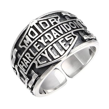 Персонализиран мъжки пръстен с показалец от стерлингово сребро S925, смел и тежък, изящно изработен, вдъхновен от мотоциклети, ретро, ​​модерен и съвременен пръстен