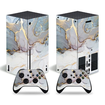 Цветни стикери за игрова конзола Hero Xbox Series X - фолио с цвят Starry Sky Marble Wood Grain