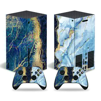 Цветни стикери за игрова конзола Hero Xbox Series X - фолио с цвят Starry Sky Marble Wood Grain