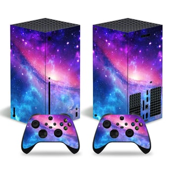 Цветни стикери за игрова конзола Hero Xbox Series X - фолио с цвят Starry Sky Marble Wood Grain