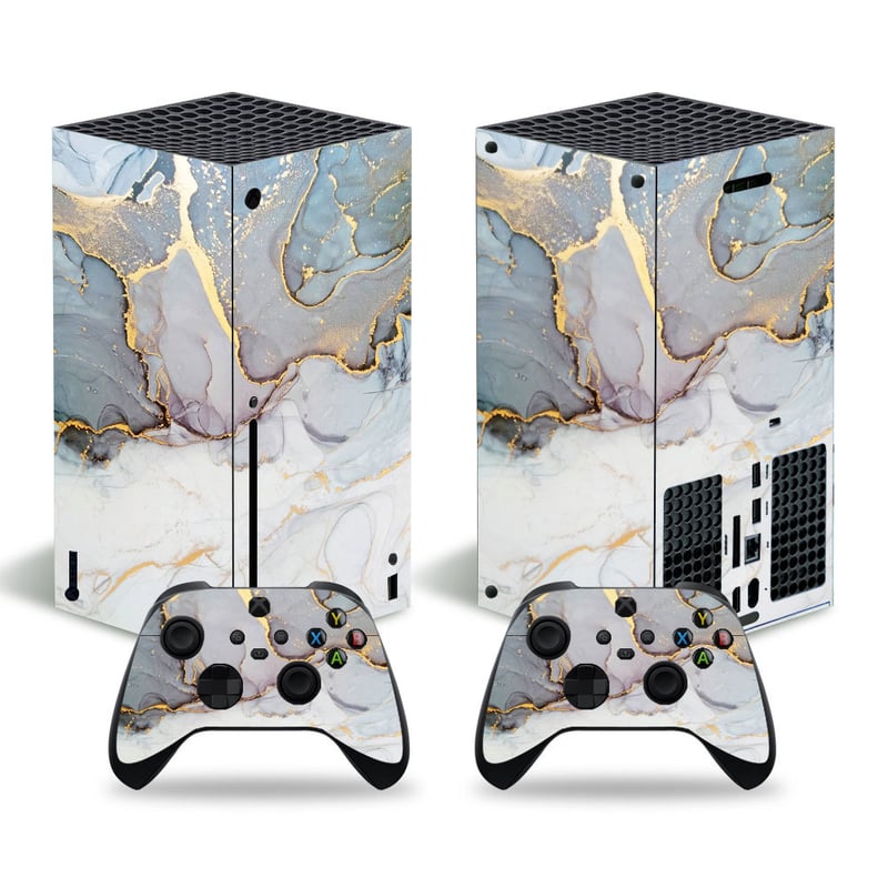 Цветни стикери за игрова конзола Hero Xbox Series X - фолио с цвят Starry Sky Marble Wood Grain