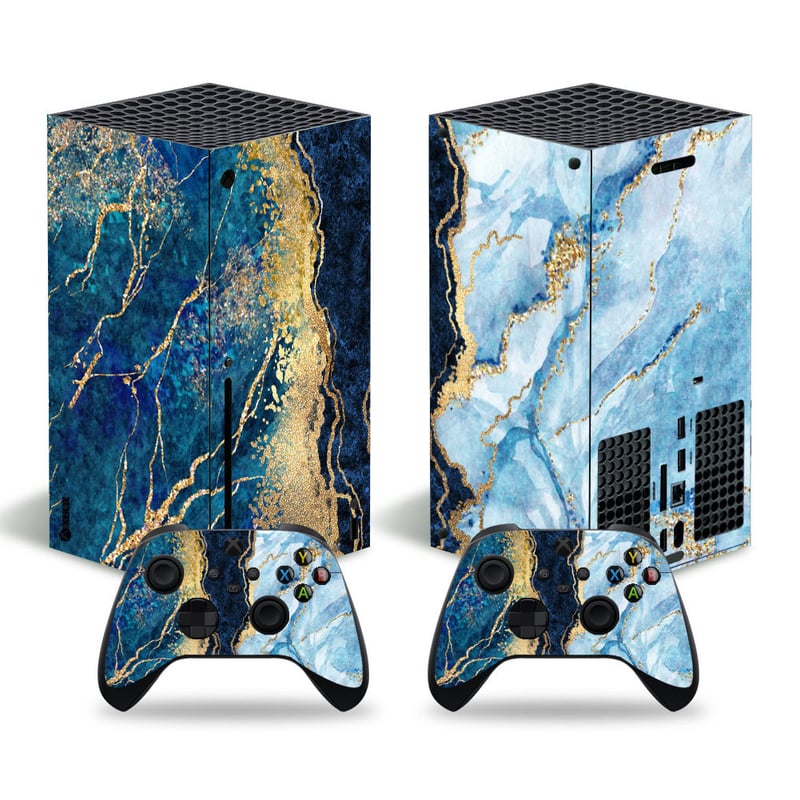 Цветни стикери за игрова конзола Hero Xbox Series X - фолио с цвят Starry Sky Marble Wood Grain