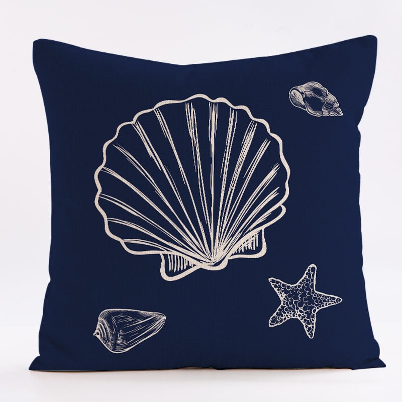 Популярен продукт за електронна търговия през граница: Калъфки за възглавници и възглавници за диван от серията акварелни ленени с мотив „Корабно колело“ от серията Ocean Whale