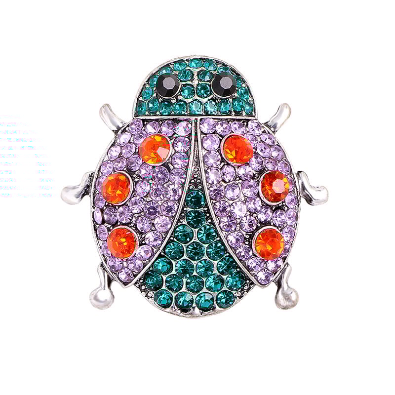 Broșă nouă cu buburuză transfrontalieră, broșă de corsaj cu motiv animal din aliaj coreean, accesoriu pentru corsajul de îmbrăcăminte