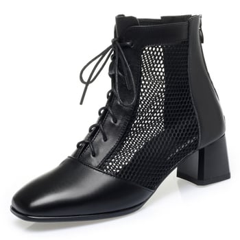 Mrežaste martin čizme, Ljetne tanke ženske prozračne sandale od prave kože, Mrežaste čizme, Čizme s udubljenjima, Nove kratke čizme, Jednostruke čizme