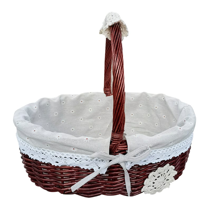 Καλάθια από ψάθα και ιτιά για την αποθήκευση φρούτων, αυγών και άλλων αντικειμένων· χειροποίητα καλάθια για πικνίκ· μικρά καλάθια δώρων· καλάθια με λουλούδια και άλλα αντικείμενα αποθήκευσης.