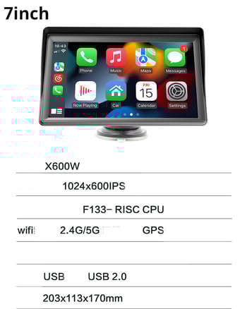 Трансграничен 7/9/10-инчов осемядрен Android автомобил GPS навигация безжична CarPlay автомобил централен контрол кола MP5