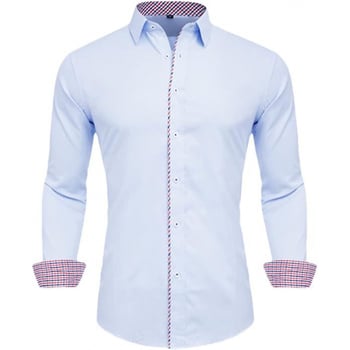 3D принтирана ежедневна риза с дълъг ръкав в европейски и американски стил за млади мъже - нов уличен стил за търговия в чужбина