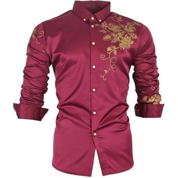 3D принтирана ежедневна риза с дълъг ръкав в европейски и американски стил за млади мъже - нов уличен стил за търговия в чужбина